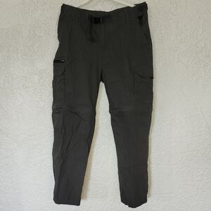 Charcoal Gray Tactical Cargo Pants with Straight Leg